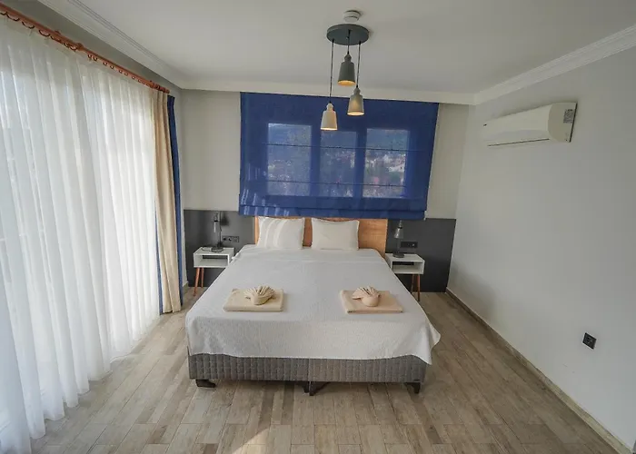 Pelit - 4 Yatak Odalı Saunalı Havuzlu Villa Fethiye